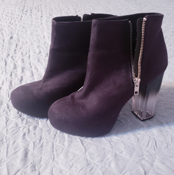 Ombre Clear Heel Booties - Picture 3 of 3